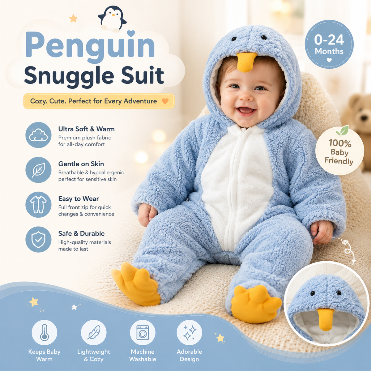 Penguin Snuggle Suit By Enlin Shop